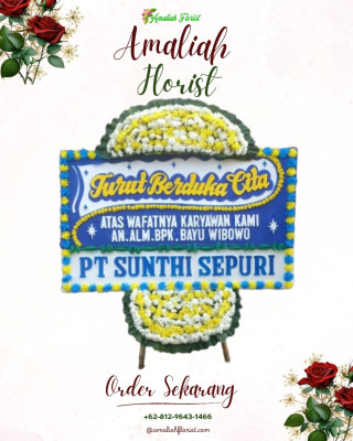 Papan Bunga Duka di Kadu Agung